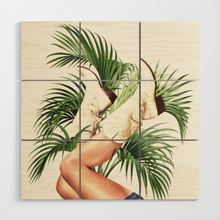These Boots - Palm Leaves Wood Wall Art Gallery Image 1