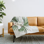 These Boots - Palm Leaves Throw Blanket Gallery Image 1