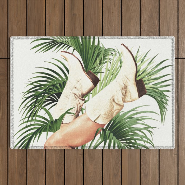 These Boots - Palm Leaves Outdoor Rug Gallery Image 1