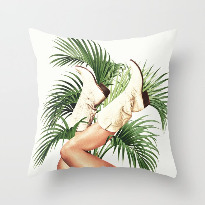 These Boots - Palm Leaves Throw Pillow Gallery Image 6