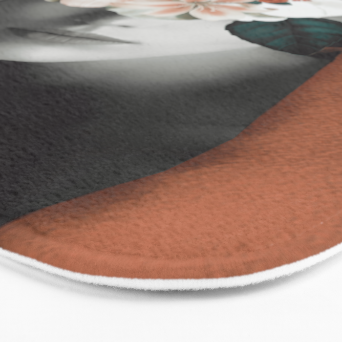 WOMAN WITH FLOWERS 7 Bath Mat Gallery Image 3