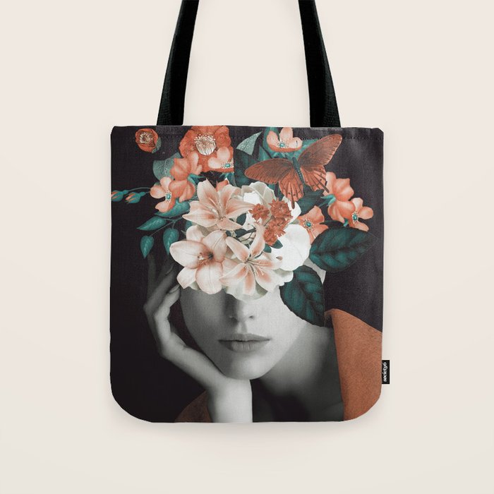 WOMAN WITH FLOWERS 7 Tote Bag Gallery Image 1
