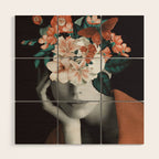 WOMAN WITH FLOWERS 7 Wood Wall Art Gallery Image 1