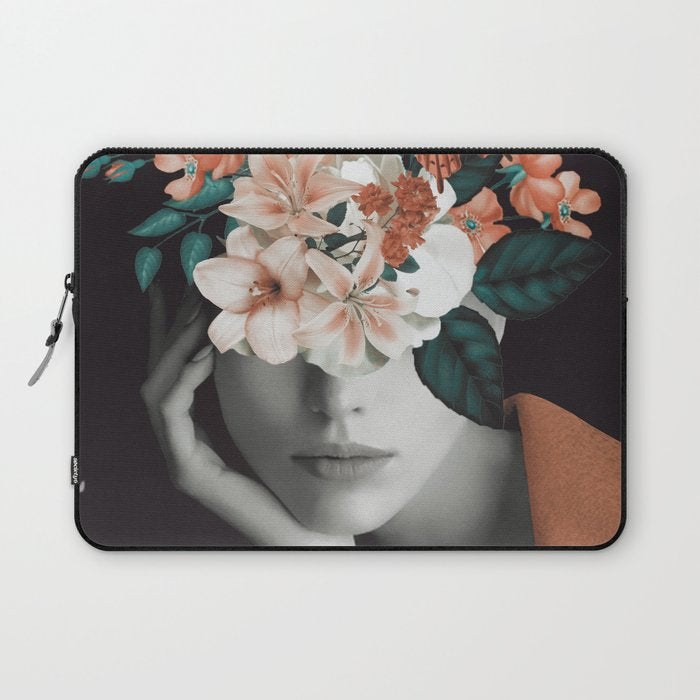 WOMAN WITH FLOWERS 7 Laptop Sleeve Gallery Image 1