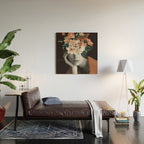 WOMAN WITH FLOWERS 7 Wood Wall Art Gallery Image 2