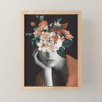 WOMAN WITH FLOWERS 7 Mini Art Print Gallery Image 1