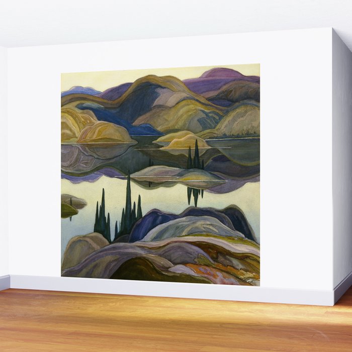 Canadian Landscape Franklin Carmichael Art Nouveau Post-Impressionism Mirror Lake Wall Mural Gallery Image 2
