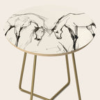 Two Horses - Minimal Line Drawing Side Table Gallery Image 2