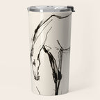 Two Horses - Minimal Line Drawing Travel Mug Gallery Image 2