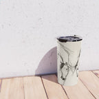 Two Horses - Minimal Line Drawing Travel Mug Gallery Image 4