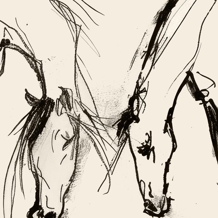 Two Horses - Minimal Line Drawing Coffee Mug Gallery Image 2