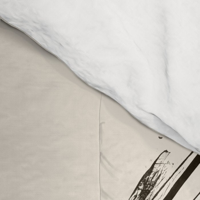 Two Horses - Minimal Line Drawing Comforter Gallery Image 4