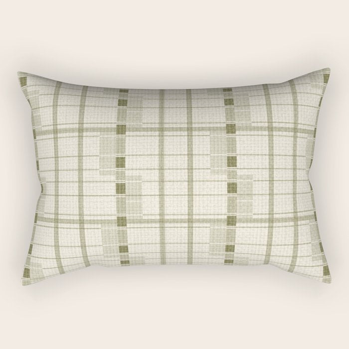 Shaded Lichen Plaid Checker Rectangular Pillow Gallery Image 2