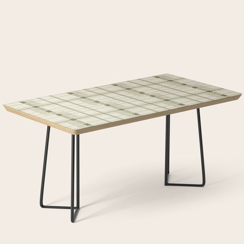 Shaded Lichen Plaid Checker Coffee Table
