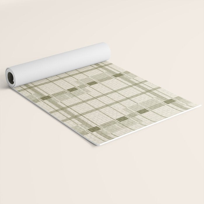 Shaded Lichen Plaid Checker Yoga Mat Gallery Image 2