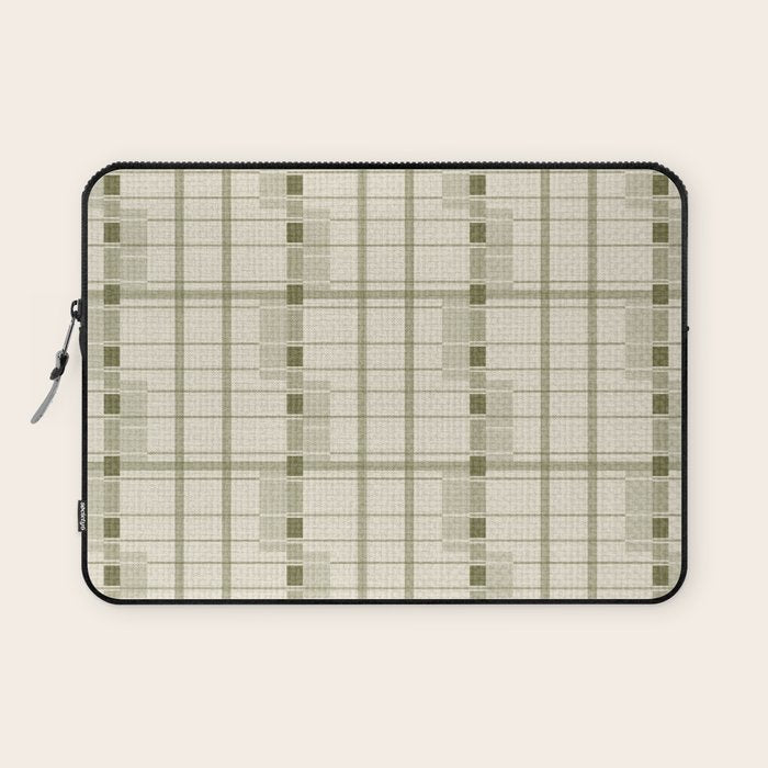Shaded Lichen Plaid Checker Laptop Sleeve Gallery Image 1