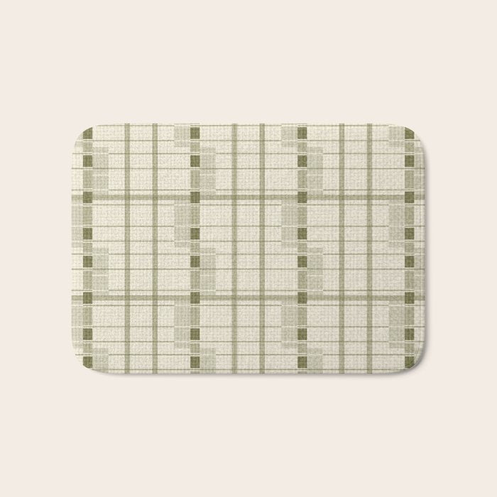 Shaded Lichen Plaid Checker Bath Mat Gallery Image 1
