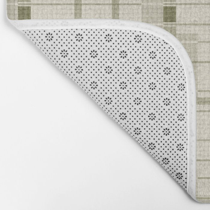 Shaded Lichen Plaid Checker Bath Mat Gallery Image 2