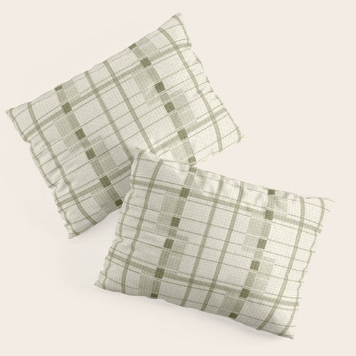 Shaded Lichen Plaid Checker Pillow Sham Gallery Image 3