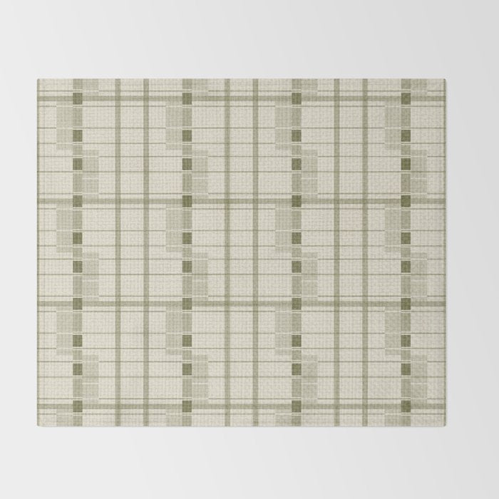 Shaded Lichen Plaid Checker Throw Blanket Gallery Image 2