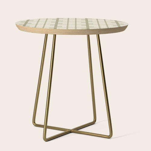 Shaded Lichen Plaid Checker Side Table Gallery Image 1