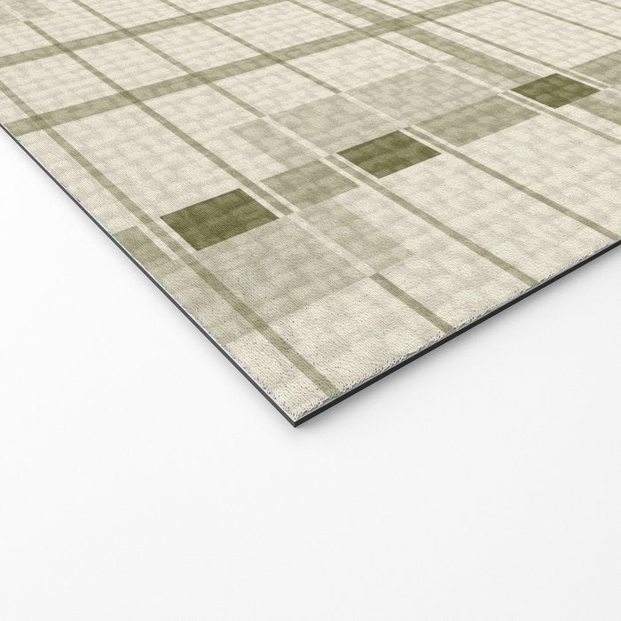 Shaded Lichen Plaid Checker Welcome Mat Gallery Image 2