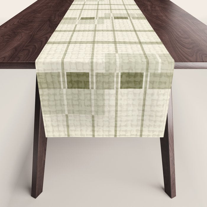 Shaded Lichen Plaid Checker Table Runner Gallery Image 1