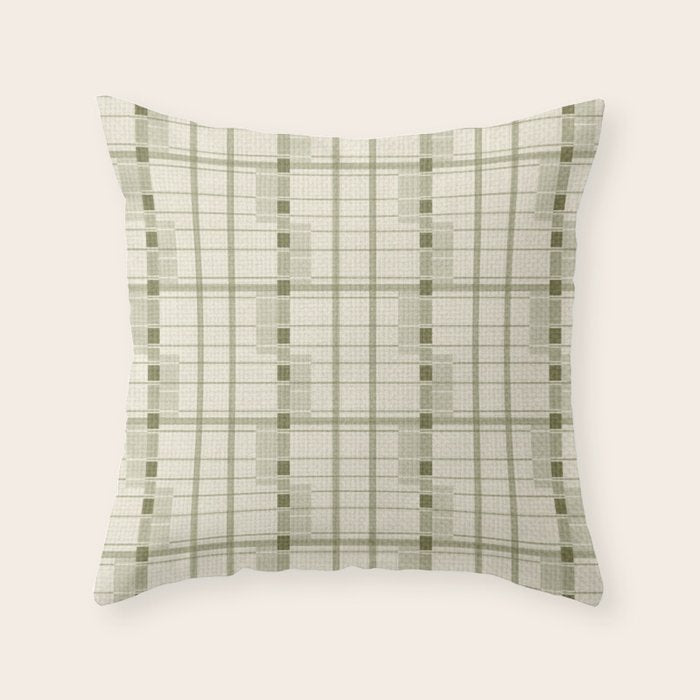 Shaded Lichen Plaid Checker Throw Pillow Gallery Image 6