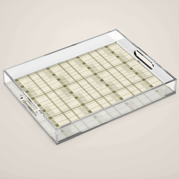 Shaded Lichen Plaid Checker Acrylic Tray Gallery Image 1