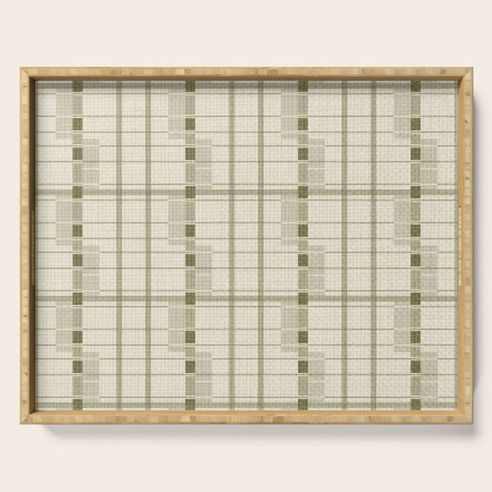 Shaded Lichen Plaid Checker Serving Tray Gallery Image 1