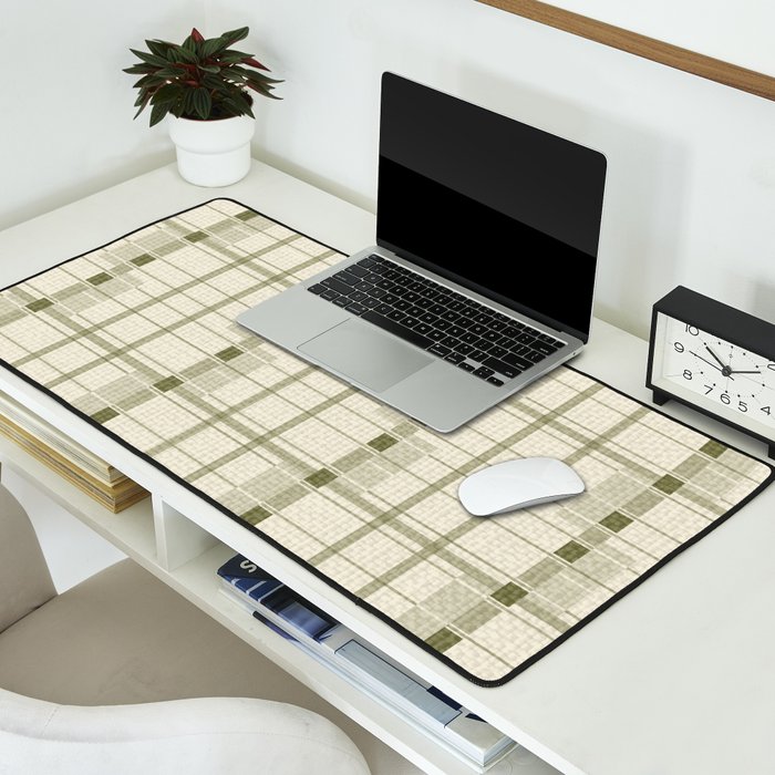 Shaded Lichen Plaid Checker Desk Mat Gallery Image 2