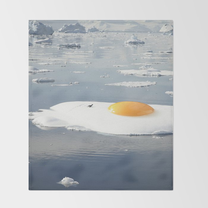 Egg-berg - Arctic Egg Sunny Side Up Throw Blanket Gallery Image 2