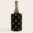 Black & Gold Queen Bee Pattern Wine Chiller Gallery Image 2