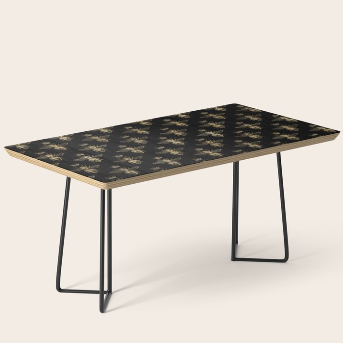 Black & Gold Queen Bee Pattern Coffee Table Gallery Image 1