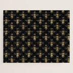 Black & Gold Queen Bee Pattern Jigsaw Puzzle Gallery Image 1