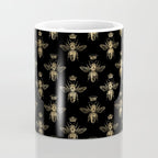 Black & Gold Queen Bee Pattern Coffee Mug Gallery Image 4