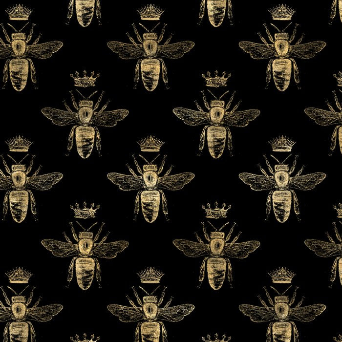 Black & Gold Queen Bee Pattern Coffee Mug Gallery Image 2