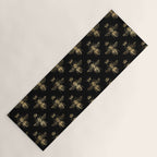 Black & Gold Queen Bee Pattern Yoga Mat Gallery Image 1