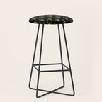 Black & Gold Queen Bee Pattern Stool Gallery Image 1