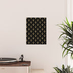 Black & Gold Queen Bee Pattern Poster Gallery Image 2