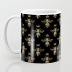 Black & Gold Queen Bee Pattern Coffee Mug Gallery Image 3