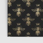 Black & Gold Queen Bee Pattern Poster Gallery Image 3