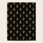 Black & Gold Queen Bee Pattern Poster Gallery Image 4
