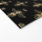 Black & Gold Queen Bee Pattern Welcome Mat Gallery Image 2