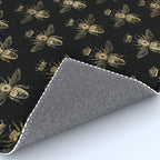 Black & Gold Queen Bee Pattern Rug Gallery Image 4