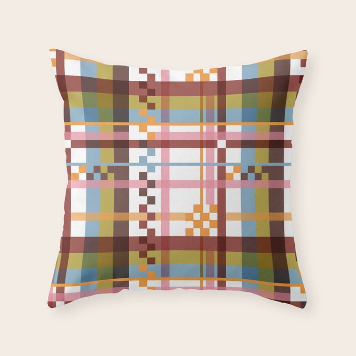 Bold Grid Aesthetic Throw Pillow Gallery Image 6