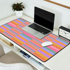 Mixed Stripes Pattern III 60s Rainbow Desk Mat Gallery Image 2