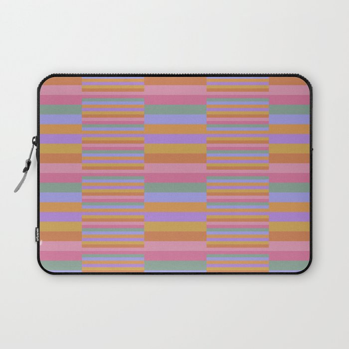 Mixed Stripes Pattern III 60s Rainbow Laptop Sleeve Gallery Image 1