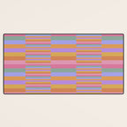 Mixed Stripes Pattern III 60s Rainbow Desk Mat Gallery Image 3