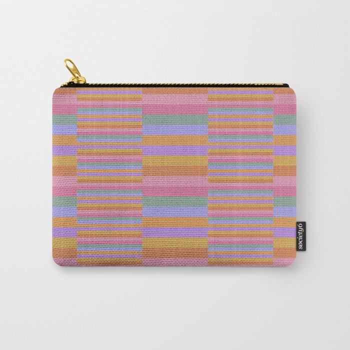 Mixed Stripes Pattern III 60s Rainbow Carry All Pouch Gallery Image 1